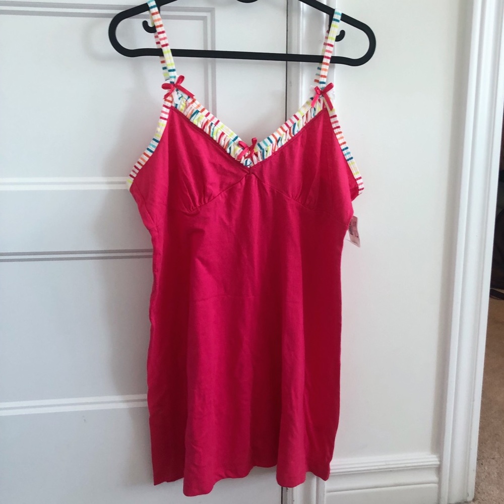 cutest pink bow lounge tank (nwt)